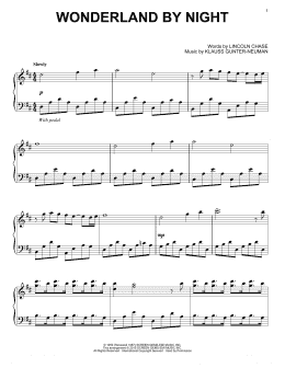 page one of Wonderland By Night (Piano Solo)