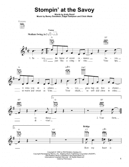 page one of Stompin' At The Savoy (Ukulele)
