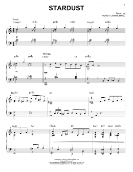 page one of Stardust [Jazz version] (arr. Brent Edstrom) (Piano Solo)