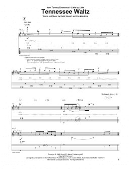 page one of Tennessee Waltz (Guitar Tab)