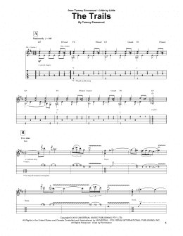 page one of The Trails (Guitar Tab)