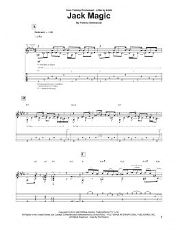 page one of Jack Magic (Guitar Tab)