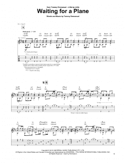 page one of Waiting For A Plane (Guitar Tab)