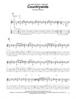 page one of Countrywide (Guitar Tab)