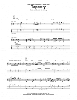page one of Tapestry (Guitar Tab)