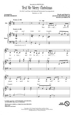 page one of Text Me Merry Christmas (arr. Roger Emerson) (SSA Choir)