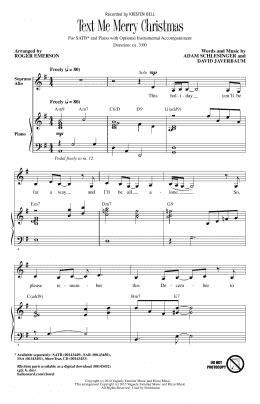 page one of Text Me Merry Christmas (arr. Roger Emerson) (SATB Choir)