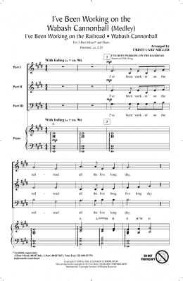 page one of I've Been Working On The Wabash Cannonball (3-Part Mixed Choir)