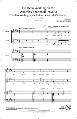 page one of I've Been Working On The Wabash Cannonball (2-Part Choir)