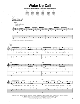 page one of Wake Up Call (Easy Guitar Tab)