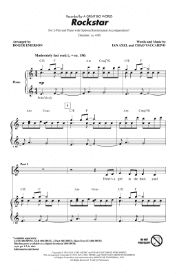 page one of Rockstar (arr. Roger Emerson) (2-Part Choir)