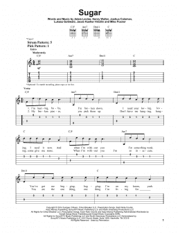 page one of Sugar (Easy Guitar Tab)
