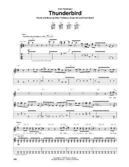 page one of Thunderbird (Guitar Tab)