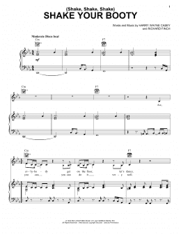 page one of Shake Your Booty (Piano, Vocal & Guitar Chords (Right-Hand Melody))
