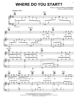page one of Where Do You Start? (Piano, Vocal & Guitar Chords (Right-Hand Melody))
