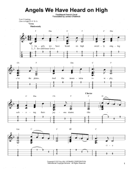 page one of Angels We Have Heard On High (Easy Ukulele Tab)