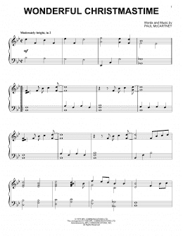 page one of Wonderful Christmastime (Piano Solo)