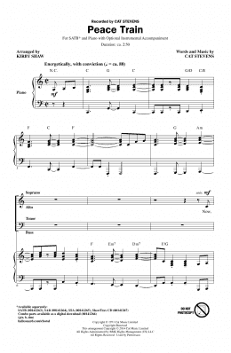 page one of Peace Train (SATB Choir)