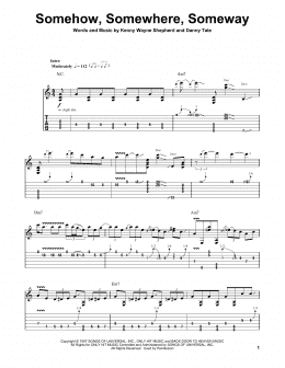 page one of Somehow, Somewhere, Someway (Guitar Tab (Single Guitar))