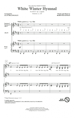 page one of White Winter Hymnal (arr. Alan Billingsley) (SSAA Choir)