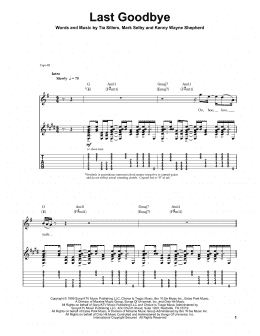 page one of Last Goodbye (Guitar Tab (Single Guitar))