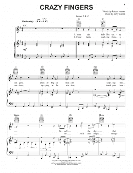 page one of Crazy Fingers (Piano, Vocal & Guitar Chords (Right-Hand Melody))