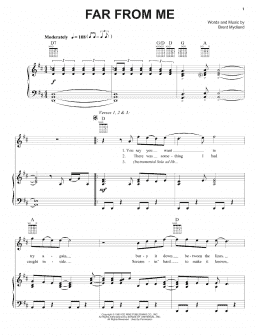 page one of Far From Me (Piano, Vocal & Guitar Chords (Right-Hand Melody))