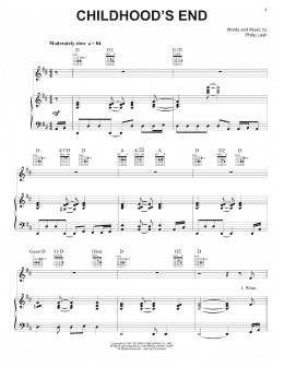 page one of Childhood's End (Piano, Vocal & Guitar Chords (Right-Hand Melody))