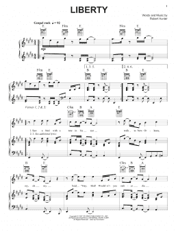 page one of Liberty (Piano, Vocal & Guitar Chords (Right-Hand Melody))