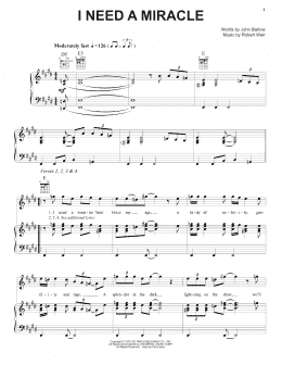 page one of I Need A Miracle (Piano, Vocal & Guitar Chords (Right-Hand Melody))