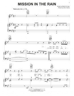 page one of Mission In The Rain (Piano, Vocal & Guitar Chords (Right-Hand Melody))