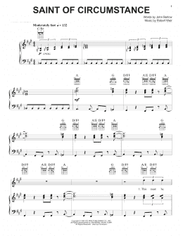 page one of Saint Of Circumstance (Piano, Vocal & Guitar Chords (Right-Hand Melody))