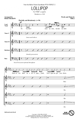 page one of Lollipop (TTBB Choir)