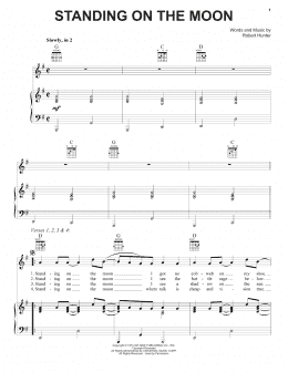 page one of Standing On The Moon (Piano, Vocal & Guitar Chords (Right-Hand Melody))