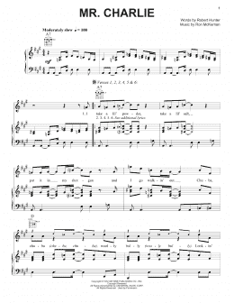 page one of Mr. Charlie (Piano, Vocal & Guitar Chords (Right-Hand Melody))