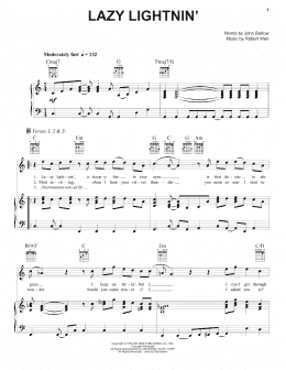 page one of Lazy Lightnin' (Piano, Vocal & Guitar Chords (Right-Hand Melody))