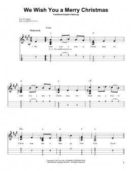page one of We Wish You A Merry Christmas (Easy Ukulele Tab)