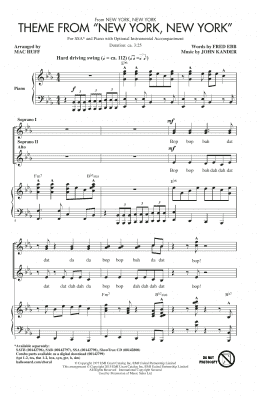 page one of Theme From "New York, New York" (SSA Choir)