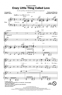 page one of Crazy Little Thing Called Love (arr. Kirby Shaw) (SSA Choir)