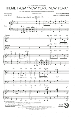 page one of Theme From "New York, New York" (SAB Choir)