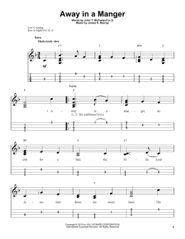 page one of Away In A Manger (Easy Ukulele Tab)