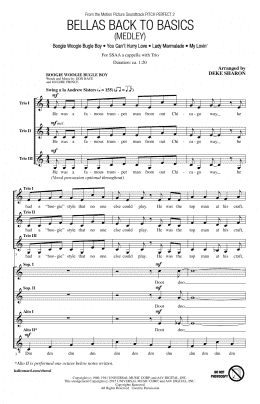 page one of Bellas Back To Basics (Medley) (SSA Choir)