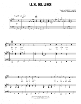 page one of U.S. Blues (Piano, Vocal & Guitar Chords (Right-Hand Melody))