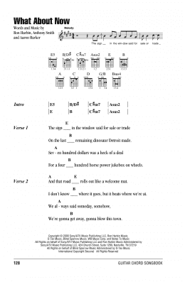 page one of What About Now (Guitar Chords/Lyrics)