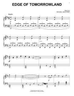page one of Edge Of Tomorrowland (Piano Solo)