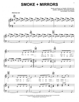 page one of Smoke + Mirrors (Piano, Vocal & Guitar Chords (Right-Hand Melody))