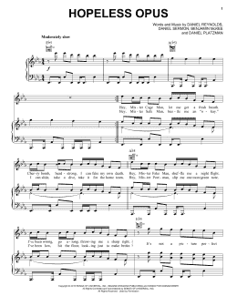 page one of Hopeless Opus (Piano, Vocal & Guitar Chords (Right-Hand Melody))