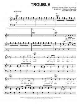 page one of Trouble (Piano, Vocal & Guitar Chords (Right-Hand Melody))