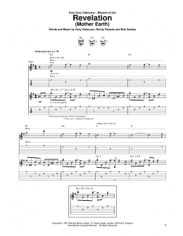 page one of Revelation (Mother Earth) (Guitar Tab)