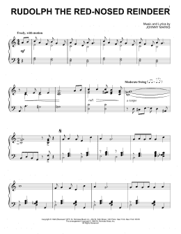 page one of Rudolph The Red-Nosed Reindeer (Piano Solo)